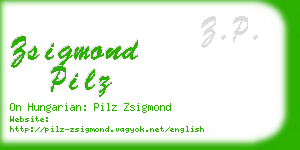zsigmond pilz business card